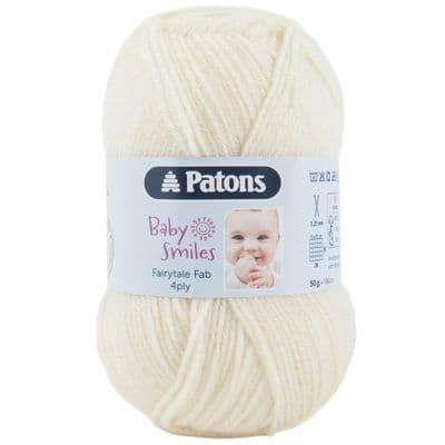 Patons Fairytale Fab 4ply 01020 Vanilla Baby Yarn