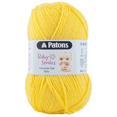 Patons Fairytale Fab 4ply 01022 Sundance Yellow Baby Yarn