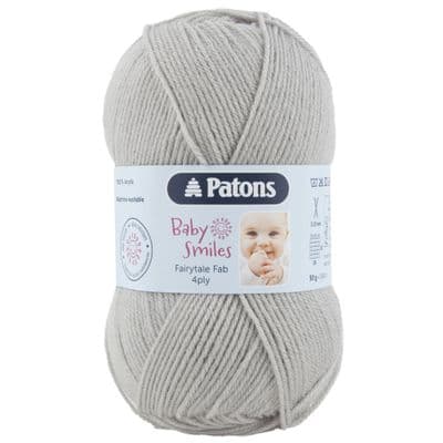 Patons Fairytale Fab 4ply 01090 Grey Baby Yarn