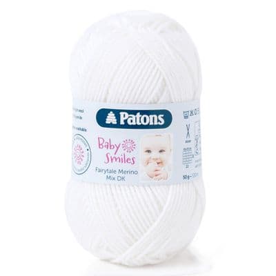 Patons Fairytale Merino Mix DK Yarn 1001 White