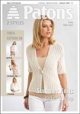 Patons Summer Knits Cotton DK Knitting Pattern 3902