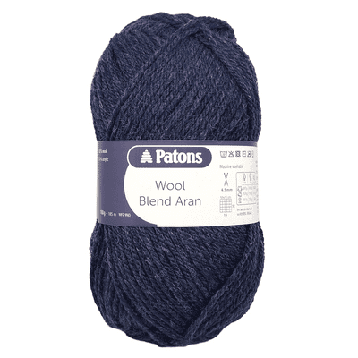 Patons Wool Blend Aran Yarn 52 Navy Tweed