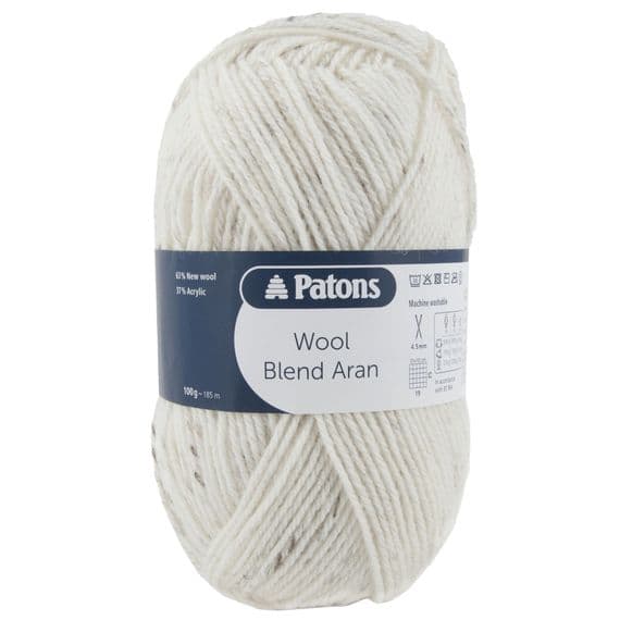 Patons Wool Blend Aran Yarn 80 Natural Flame