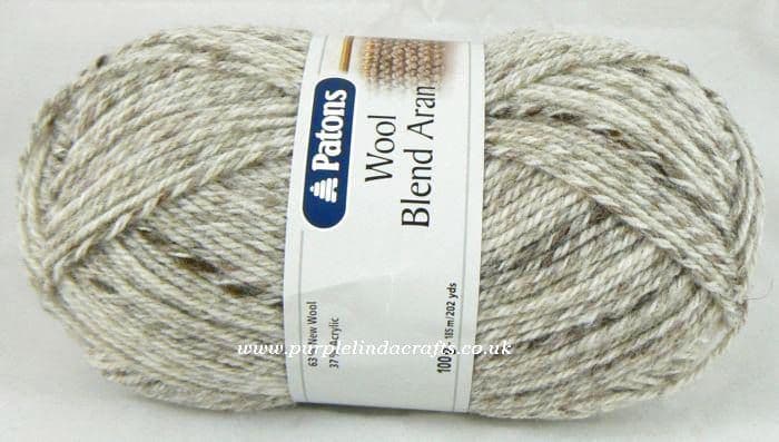 Patons Wool Blend Aran Yarn 89 LINEN MIX