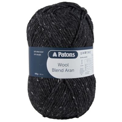 Patons Wool Blend Aran Yarn 95 Charcoal Grey