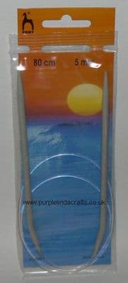 Pony Circular Knitting Needles Pins 80cm x 5.0mm