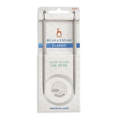 Pony Circular Tunisian Crochet Hooks Double-Ended 5.50mm