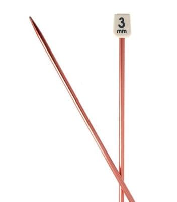 Pony COLOUR Anodised Aluminium 35cm Knitting Needles 3.00mm