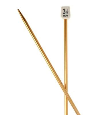 Pony COLOUR Anodised Aluminium 35cm Knitting Needles 3.50mm