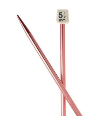 Pony COLOUR Anodised Aluminium 35cm Knitting Needles 5.50mm