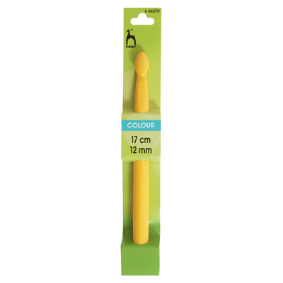 Pony Colour Plastic Crochet Hook 12.00mm Yellow