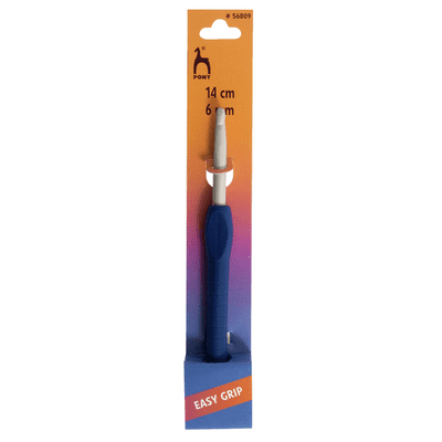 Pony Easy Grip Crochet Hook with Flat Thumb/Finger 6.00mm