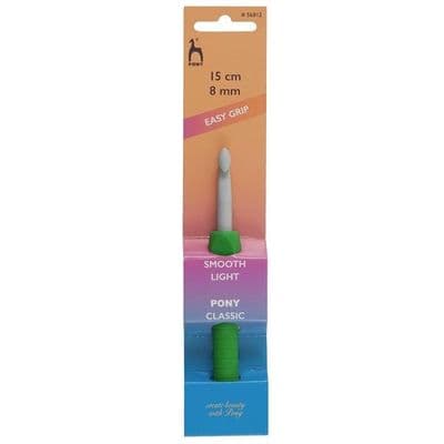 Pony Easy Grip Crochet Hook with Flat Thumb/Finger 8.00mm