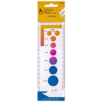 Pony Knitting Gauge, Tension Square & Ruler 11mm-25mm