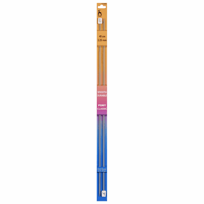 Pony Knitting Pins 2.25mm Aluminium 40cm