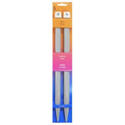 Pony Knitting Pins 20.00mm Plastic 40cm