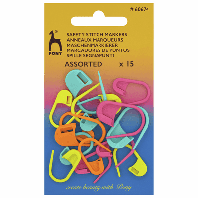 Pony Safety Locking Stitch Markers x 15