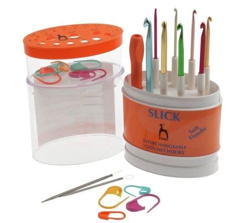 Pony SLICK Crochet Hook Set Interchangeable