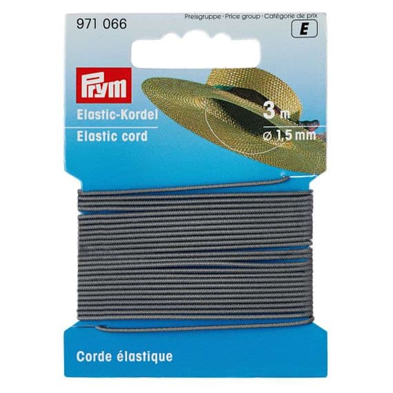 Prym ELASTIC CORD 3m x 1.5mm light GREY