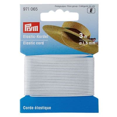 Prym ELASTIC CORD 3m x 1.5mm WHITE