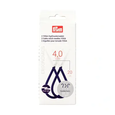Prym Ergonomics Yoga 4mm Cable Stitch Needles 20cm REDUCED