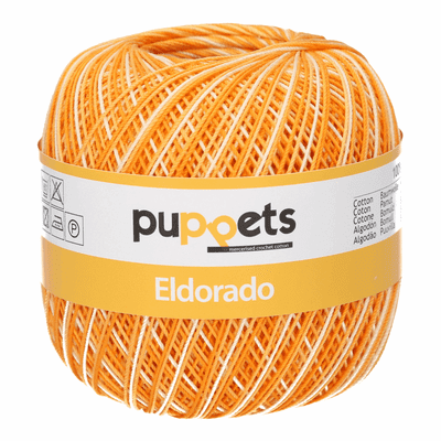 Puppets Eldorado Multicolour No.10 Crochet Cotton 018 Yellow