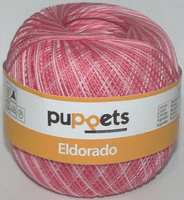 Puppets Eldorado Multicolour No.10 Crochet Cotton 038 Pink
