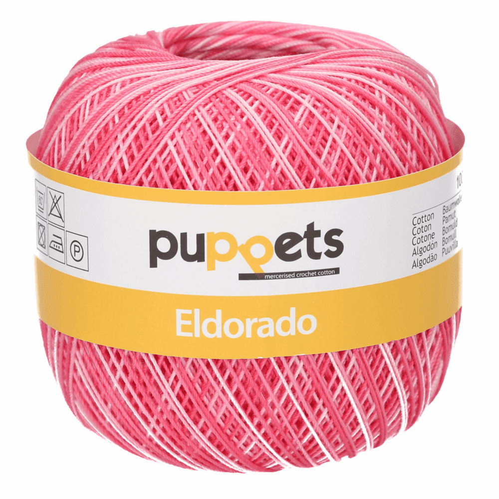 Puppets Eldorado Multicolour No 10 Crochet Cotton 038 PINK