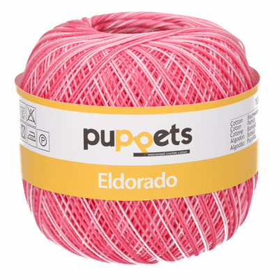 Puppets Eldorado Multicolour No.10 Crochet Cotton 038 Pink
