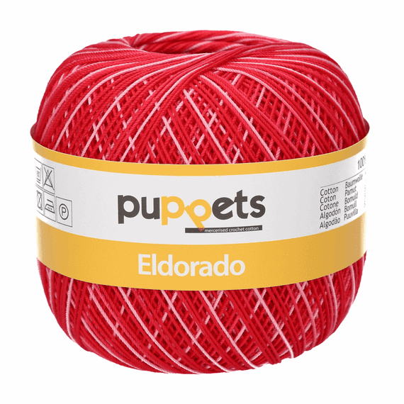 Puppets Eldorado Multicolour No.10 Crochet Cotton 039 Red/Pink DISCONTINUED