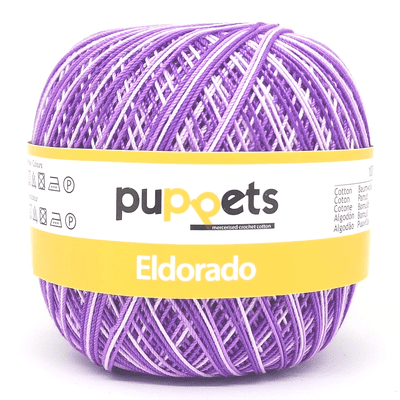 Puppets Eldorado Multicolour No.10 Crochet Cotton 046 Purple