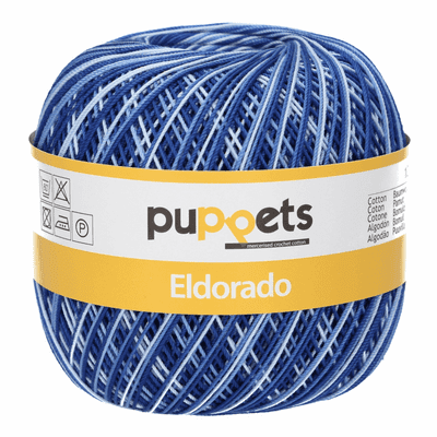 Puppets Eldorado Multicolour No.10 Crochet Cotton 054 Blue