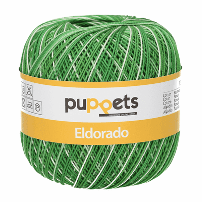 Puppets Eldorado Multicolour No.10 Crochet Cotton 124 Green DISCONTINUED