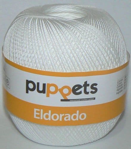 Puppets Eldorado No.10 Crochet Cotton 7001 WHITE