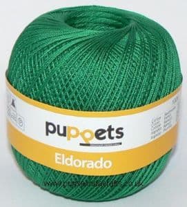 Puppets Eldorado No.12 Crochet Cotton 7228 Emerald Green 50g
