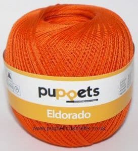 Puppets Eldorado No.12 Crochet Cotton 7329 Orange 50g