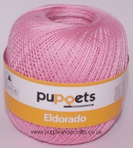 Puppets Eldorado No.12 Crochet Cotton 7511 Pink 50g