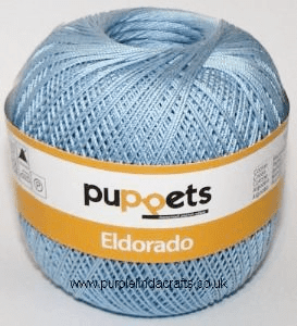 Puppets Eldorado No.16 Crochet Cotton 4280 Pale Blue 50g