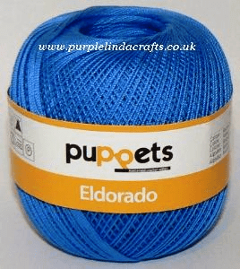 Puppets Eldorado No.16 Crochet Cotton 7132 Blue 50g