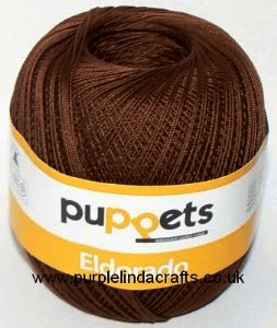 Puppets Eldorado No.16 Crochet Cotton 7359 Brown 50g
