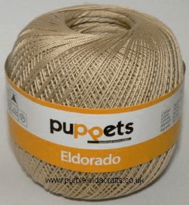 Puppets Eldorado No.16 Crochet Cotton 7502 Ecru 50g