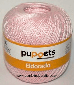 Puppets Eldorado No.16 Crochet Cotton 7510 Pale Pink 50g