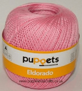 Puppets Eldorado No.16 Crochet Cotton 7511 Pink 50g
