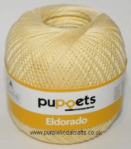 Puppets Eldorado No.16 Crochet Cotton 7515 Lemon 50g