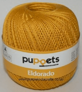 Puppets Eldorado No.16 Crochet Cotton 7524 Golden Yellow 50g