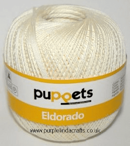 Puppets Eldorado No.16 Crochet Cotton 8926 Cream 50g