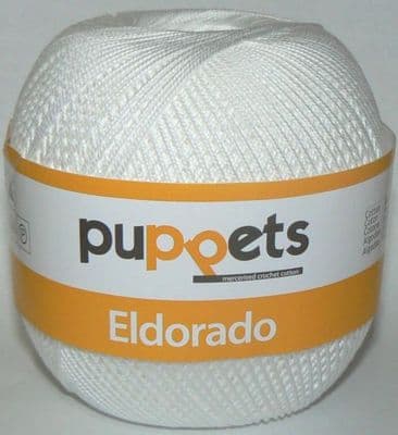 Puppets Eldorado No.6 Crochet Cotton 7001 WHITE