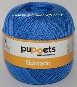 Puppets Eldorado No.6 Crochet Cotton 7132 Blue 50g