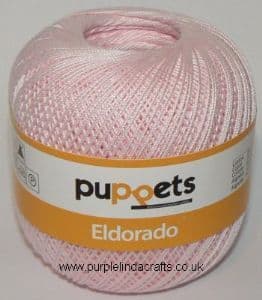 Puppets Eldorado No.6 Crochet Cotton 7510 Pale Pink 50g