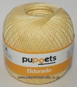 Puppets Eldorado No.6 Crochet Cotton 7515 Lemon 50g